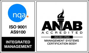 to ISO 9001:2015 (ANAB) by National Quality Assurance, USA to AS9100:2016 (ANAB) by National Quality Assurance, USA.